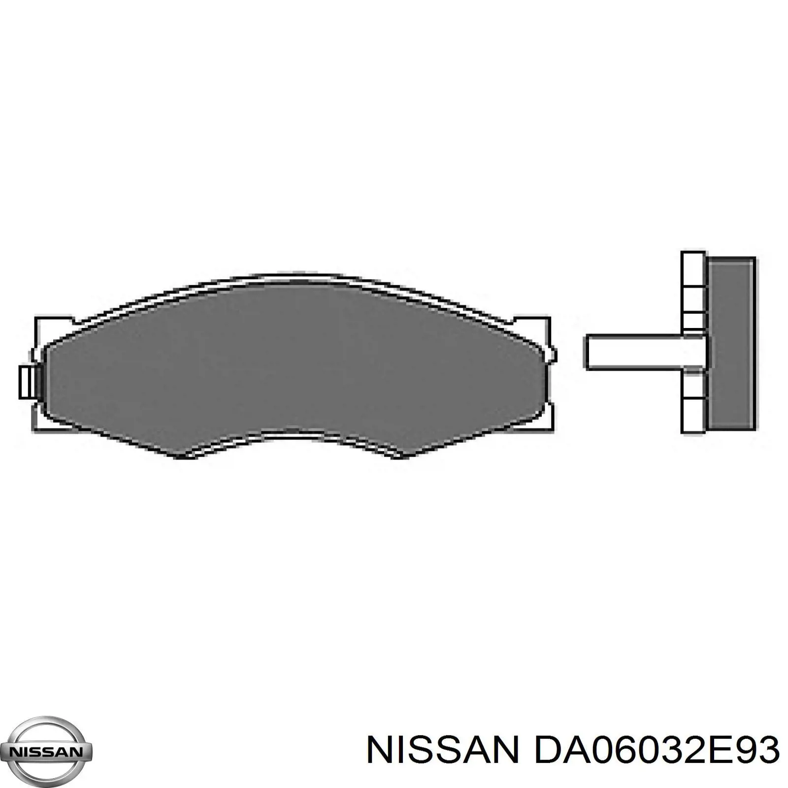 DA06032E93 Nissan pastillas de freno delanteras