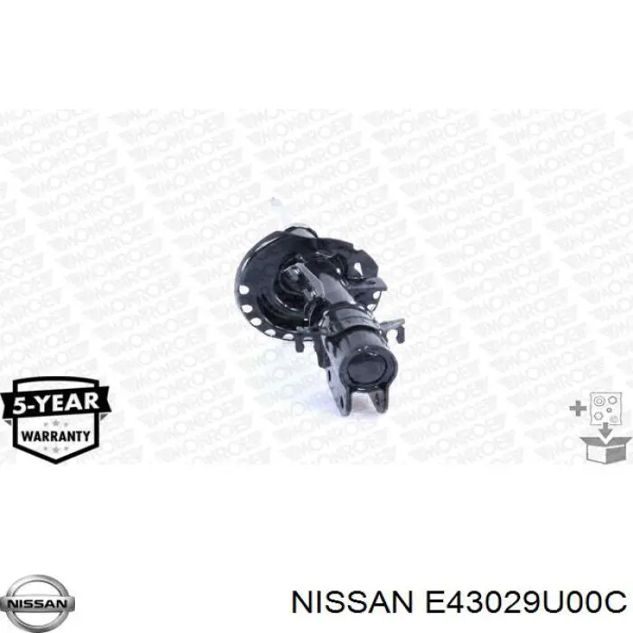 E43029U00C Nissan amortiguador delantero derecho