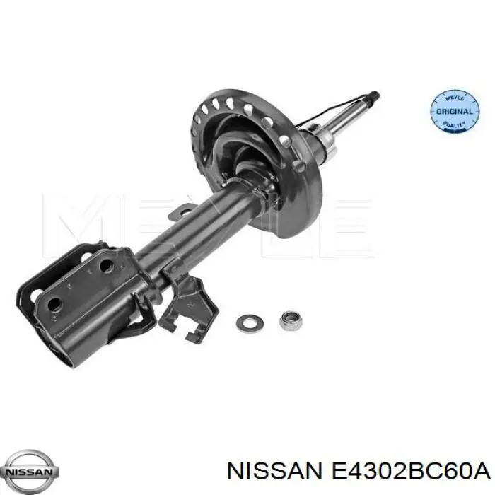 E4302BC60A Nissan amortiguador delantero derecho