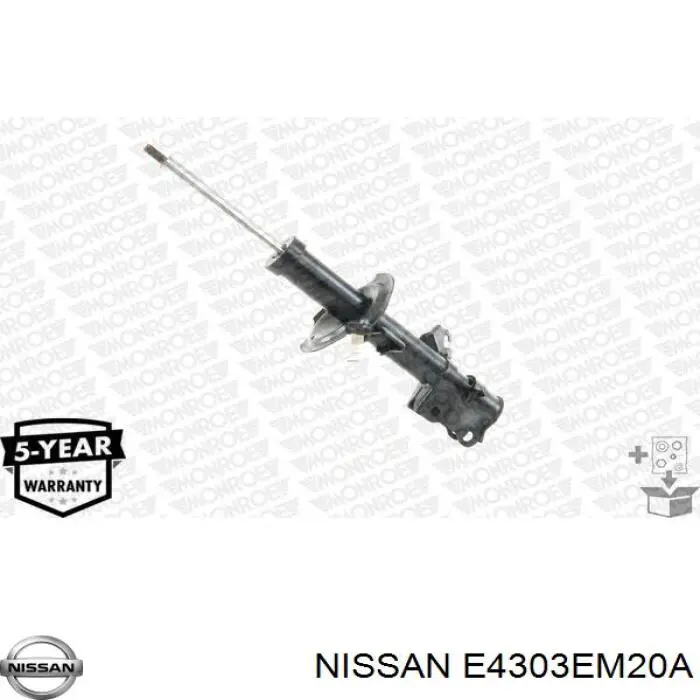 E4303EM20A Nissan amortiguador delantero izquierdo