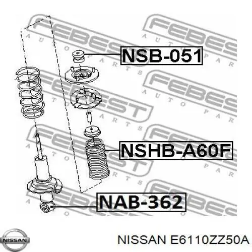 E6110ZC00A Nissan amortiguador delantero