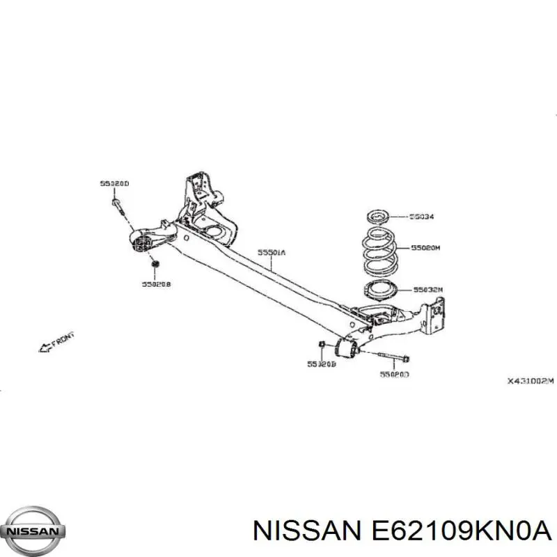 E62103AN0D Nissan/Infiniti Amortiguadores posteriores