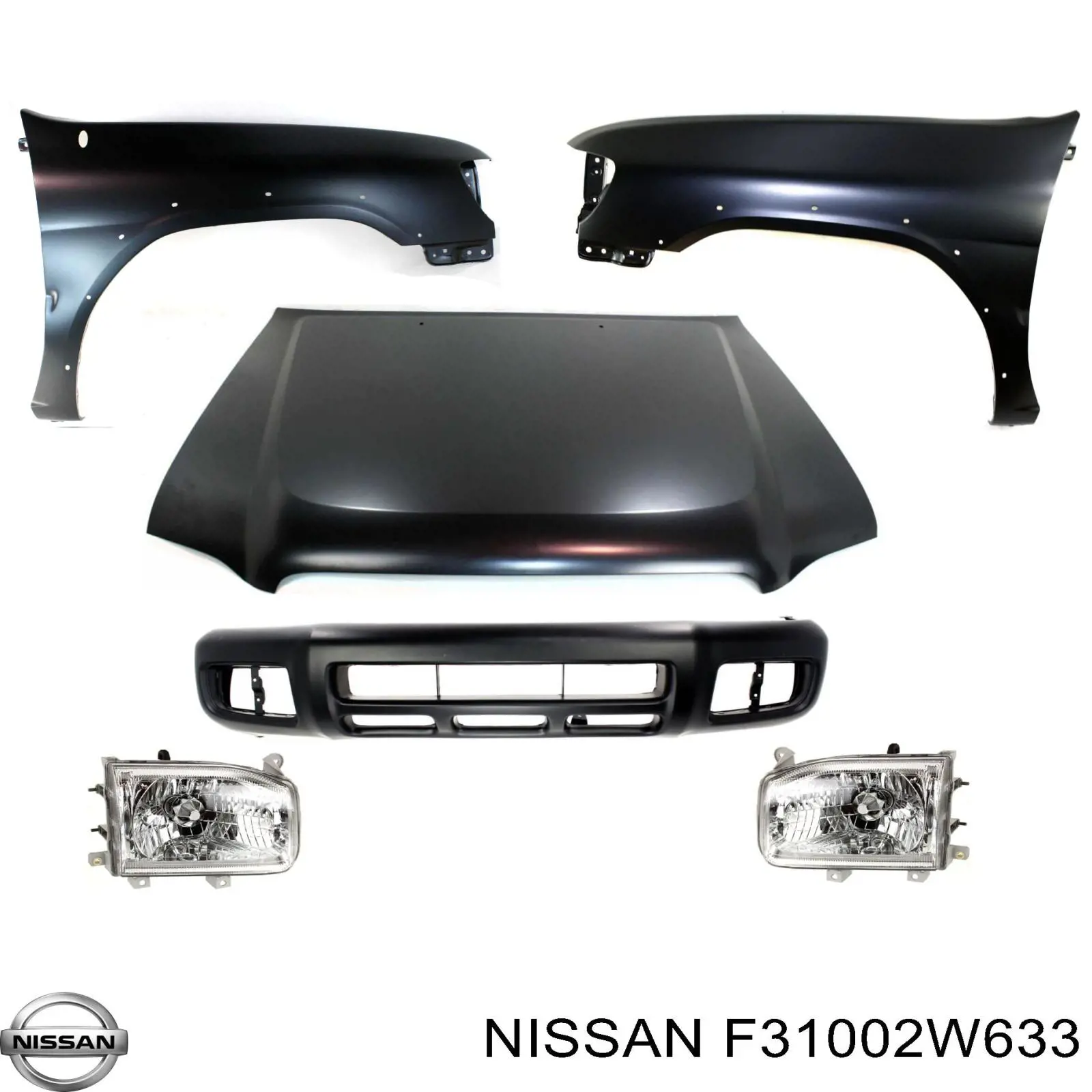 F31002W633 Nissan guardabarros delantero derecho