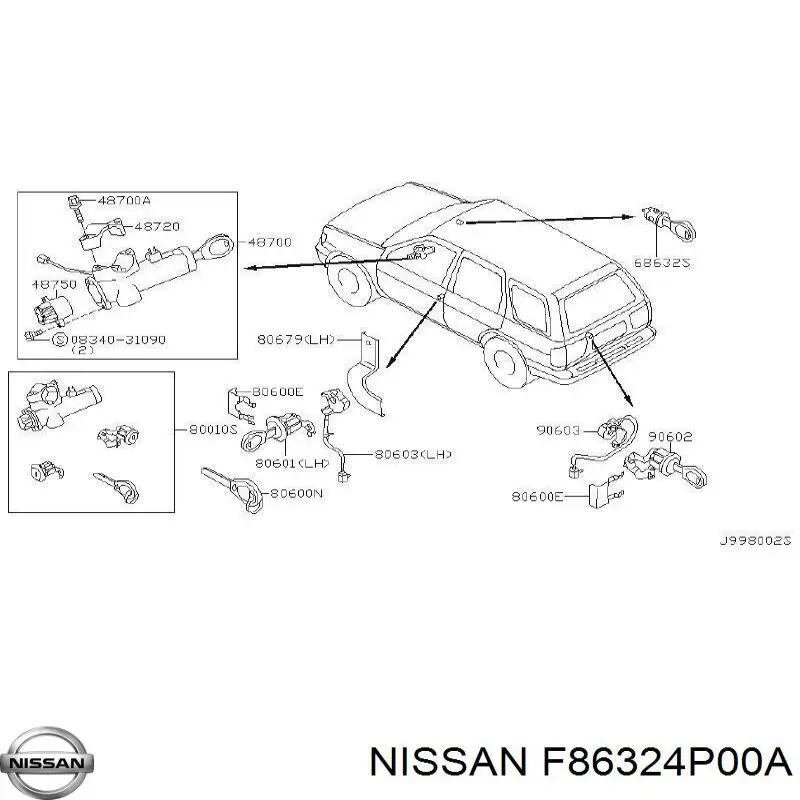  Nissan/Infiniti F86324P00A precio, desde  