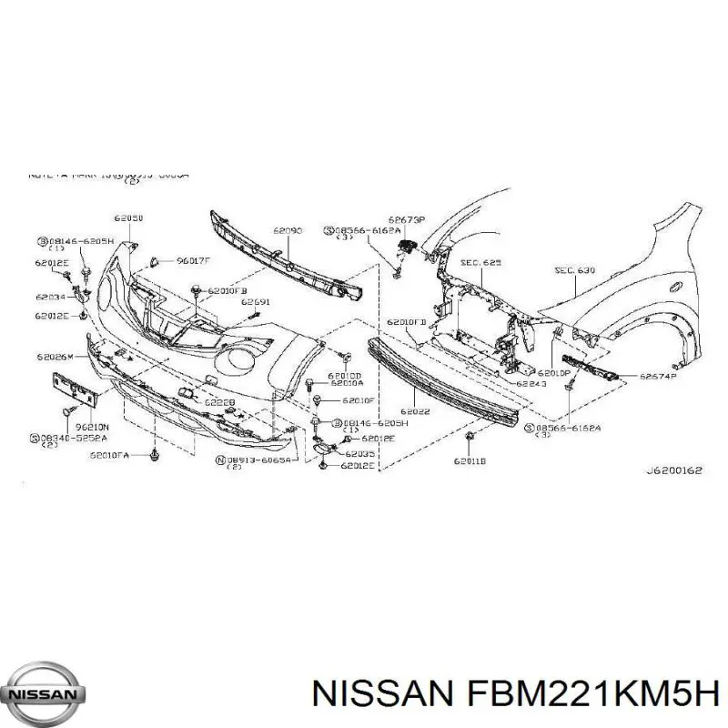 Parachoques delantero Nissan/Infiniti 620221KM5H precio, desde 277,49 EUR