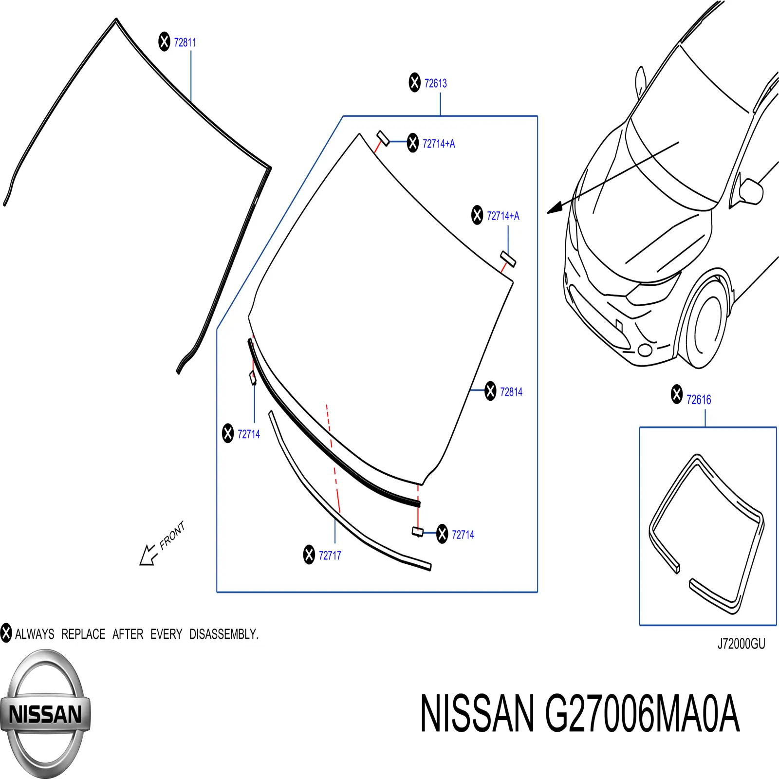 G27006MA0A Nissan