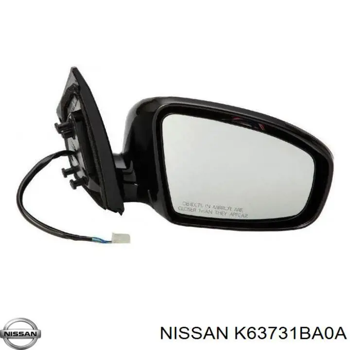 Superposicion(Cubierta) De Espejo Retrovisor Derecho para Nissan Murano (Z51)