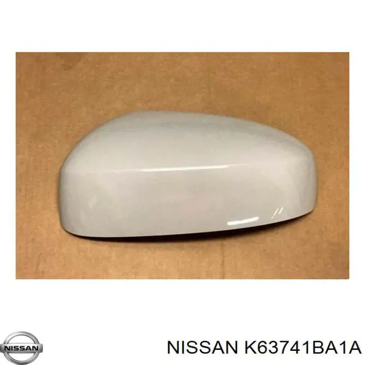 K63741BA1A Nissan cubierta de espejo retrovisor izquierdo