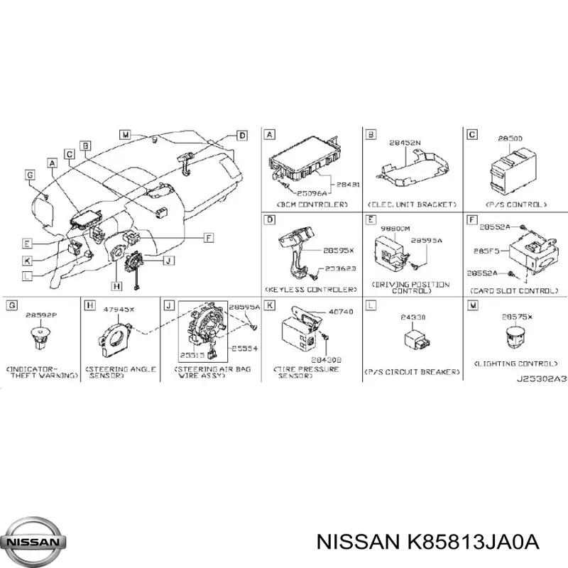 K85813JA0A Nissan