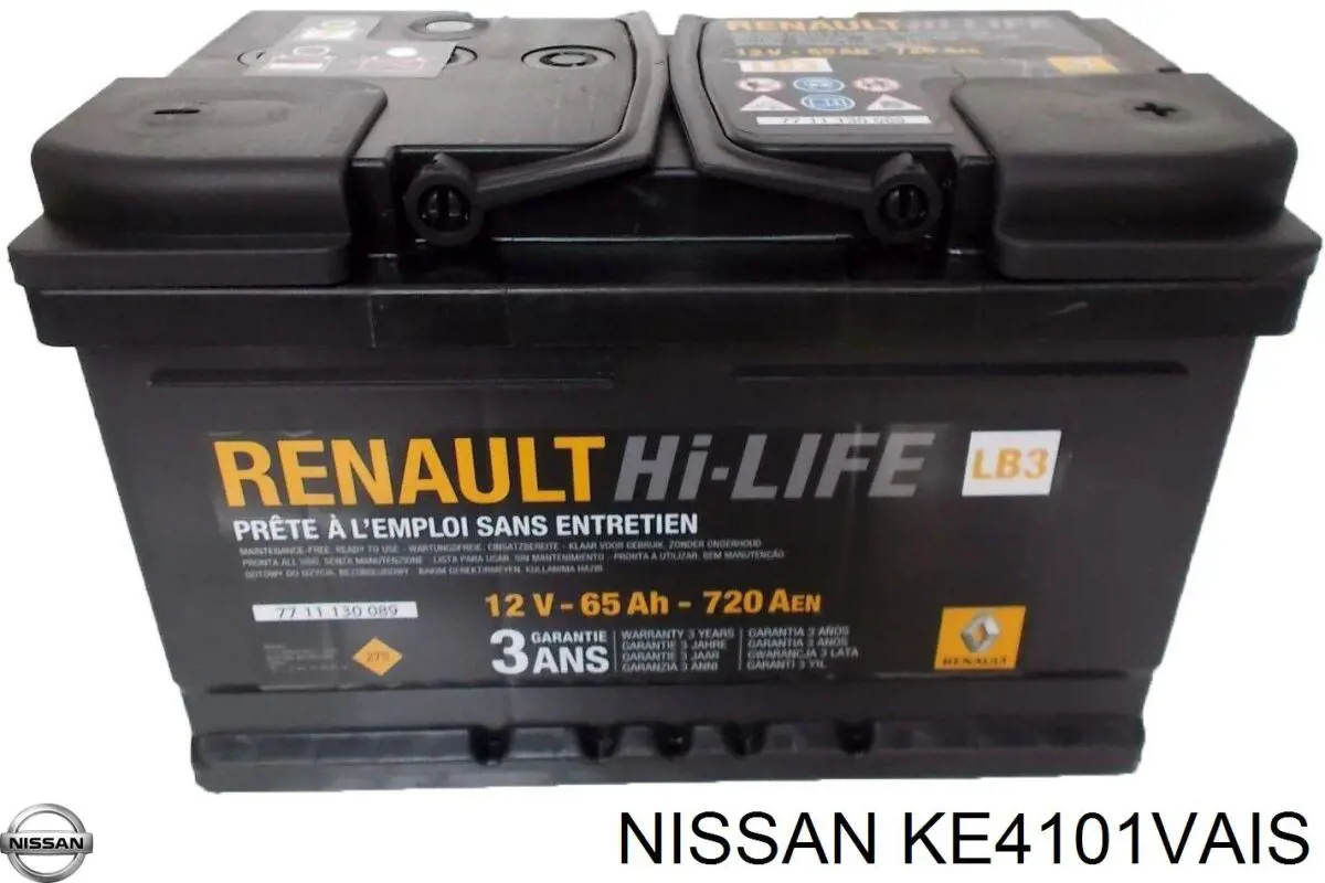 Comprar KE4101VAIS Nissan/Infiniti Batería de coche