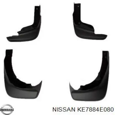 Juego de faldillas guardabarro delanteras + traseras para Nissan Qashqai (J11)