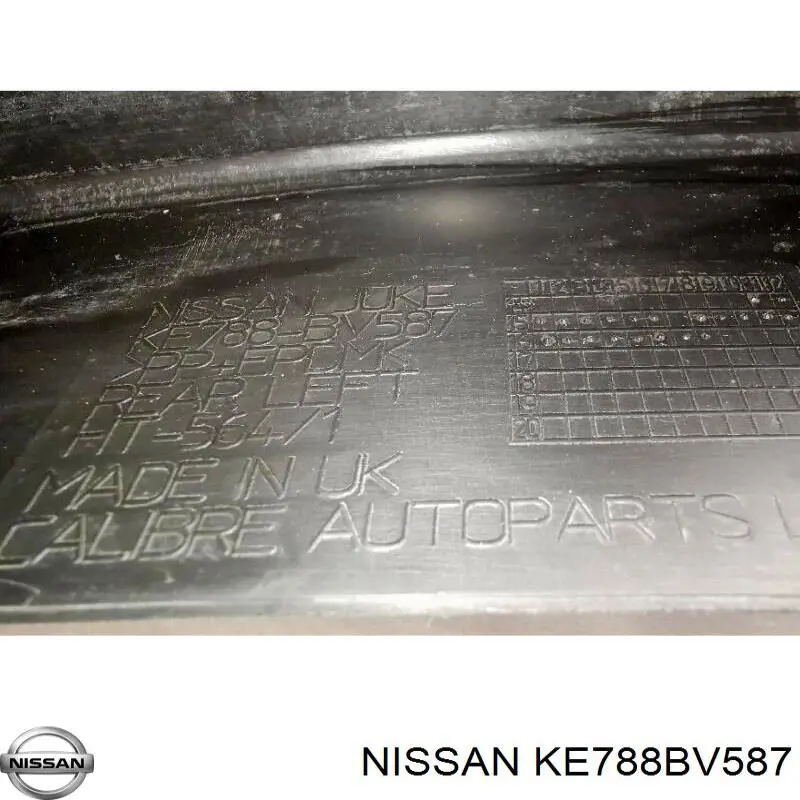 Faldillas guardabarros traseros KE788BV587 Nissan/Infiniti