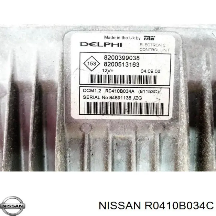 R0410B034C Nissan centralina del motor / modulo de control del motor (ecu)