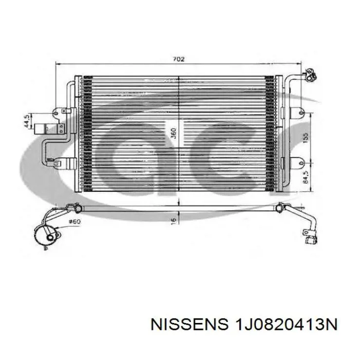 1J0820413N Nissens condensador aire acondicionado