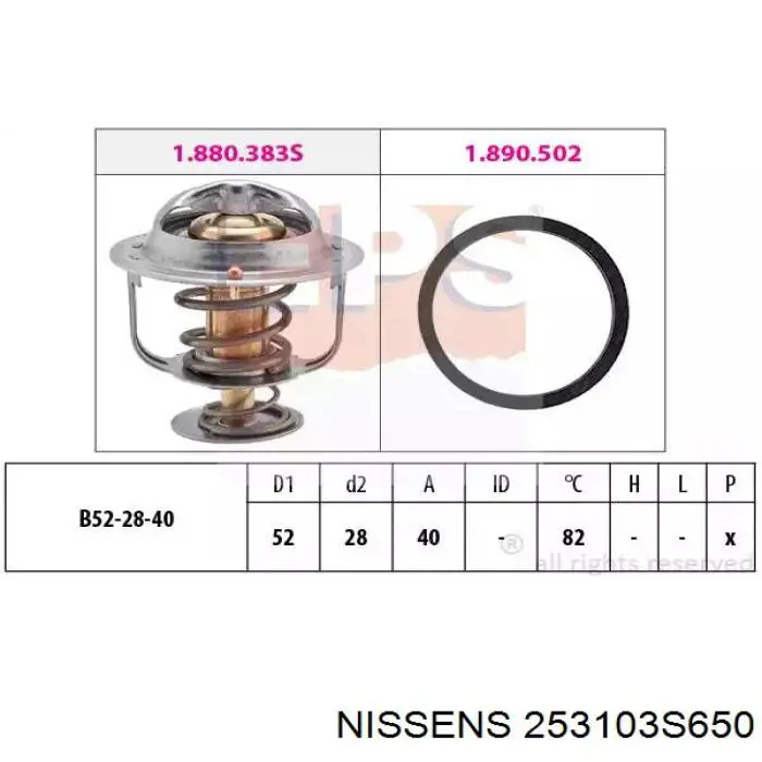 253103S650 Nissens radiador refrigeración del motor