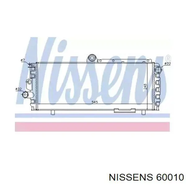 60010 Nissens radiador