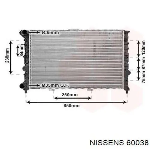 60038 Nissens radiador