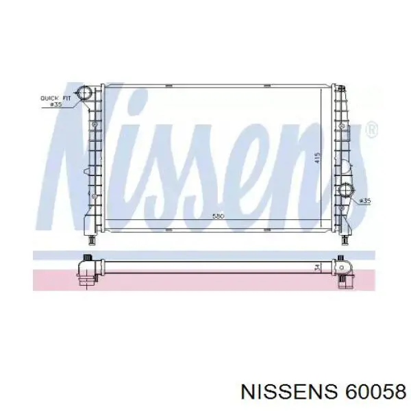 60058 Nissens radiador
