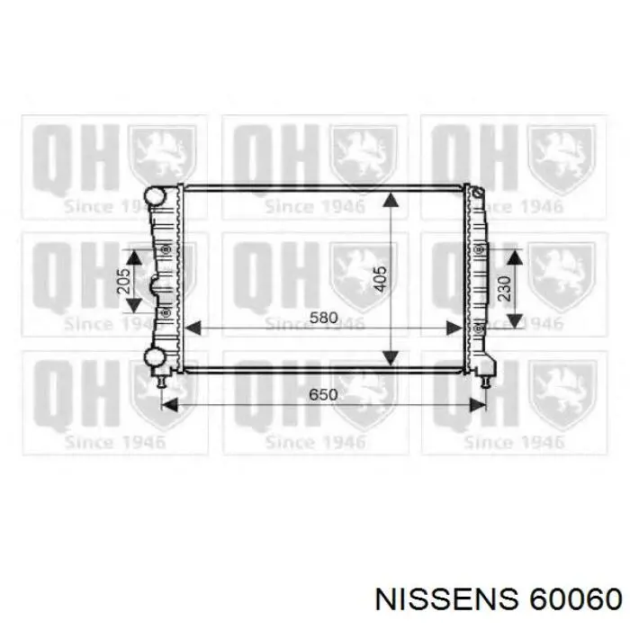 60060 Nissens Refrigeración del motor