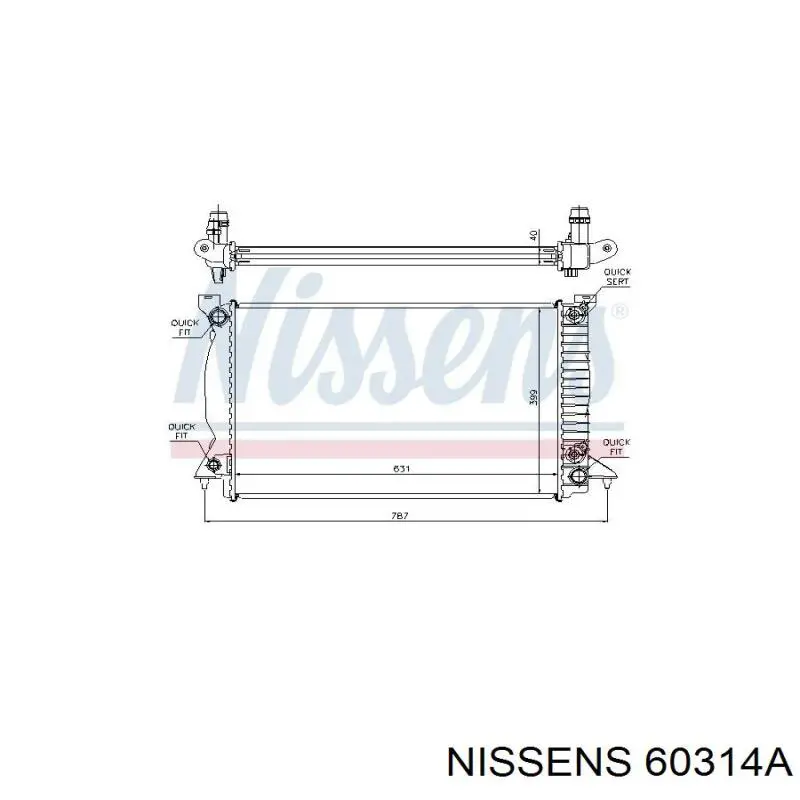 59311 NRF radiador refrigeración del motor