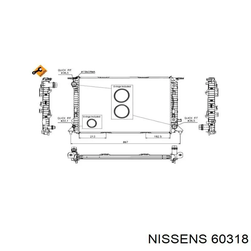 60318 Nissens radiador