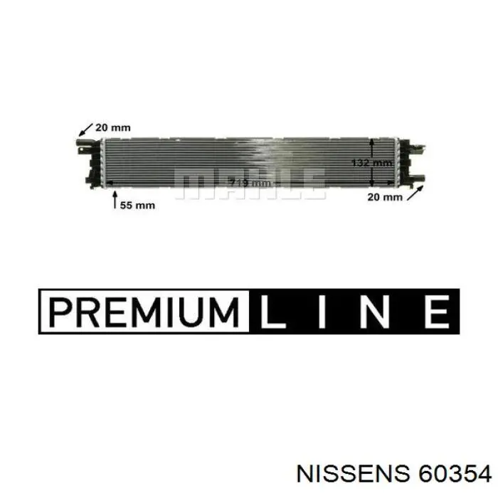 60354 Nissens radiador, refrigeración del motor adicional