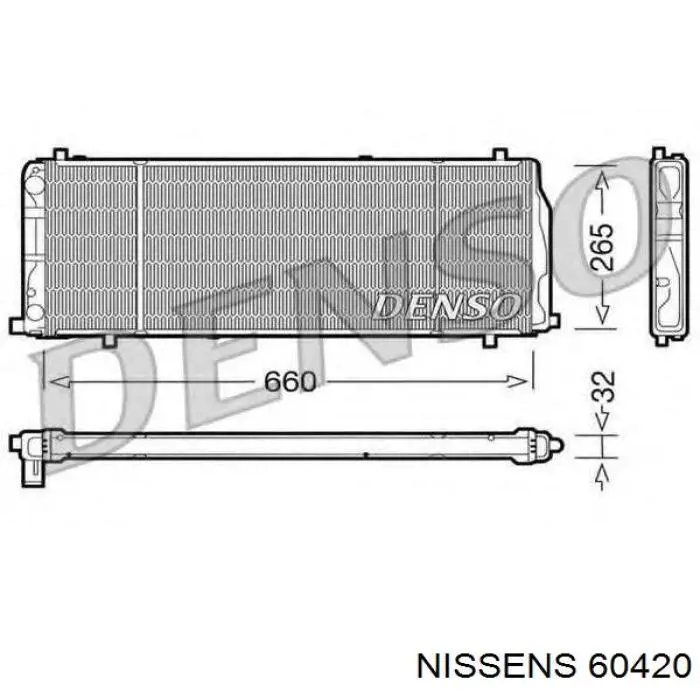 60420 Nissens radiador refrigeración del motor