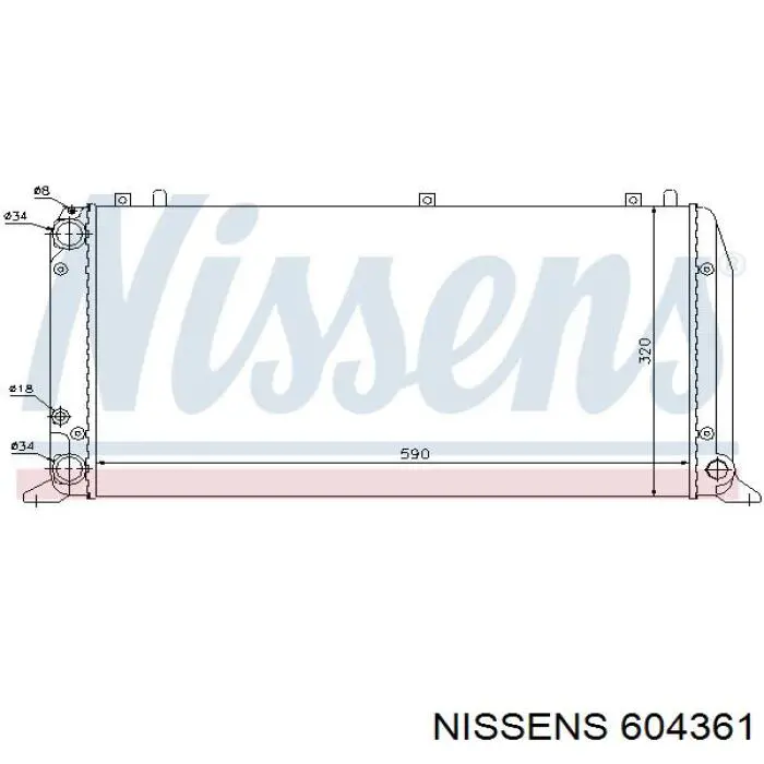 604361 Nissens Refrigeración del motor