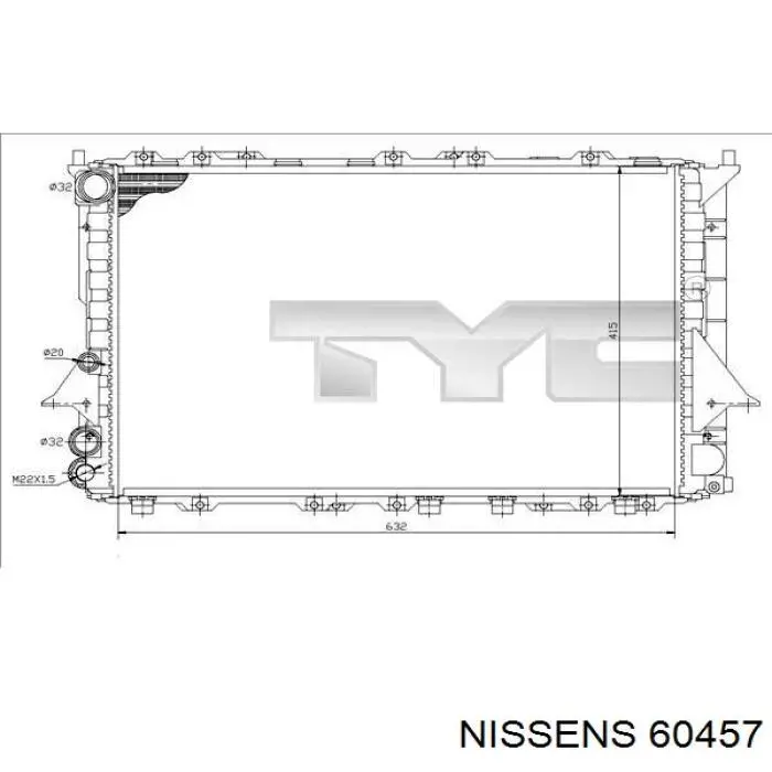 Comprar 60457 Nissens Radiador de auto