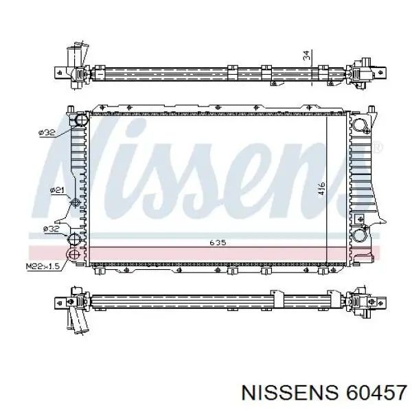 60457 Nissens Refrigeración del motor