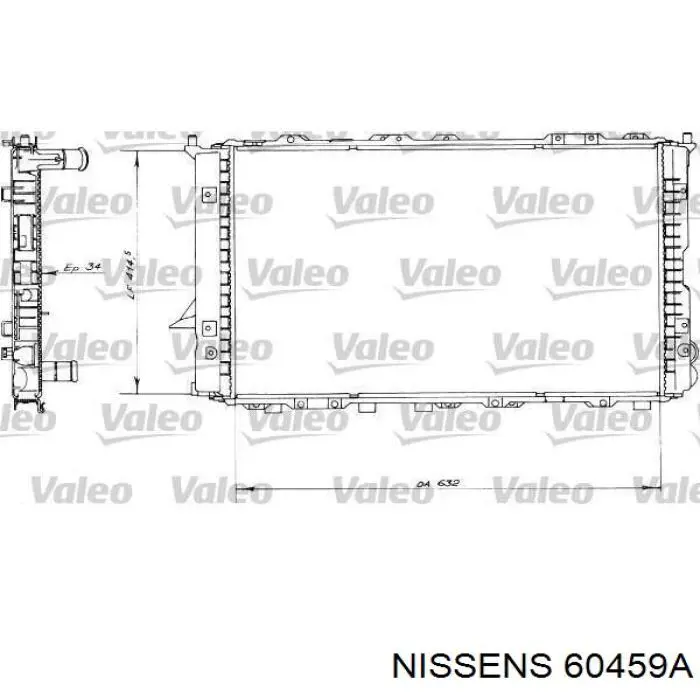 60459A Nissens radiador refrigeración del motor