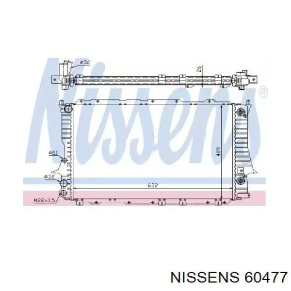 Radiador de água Nissens 60477