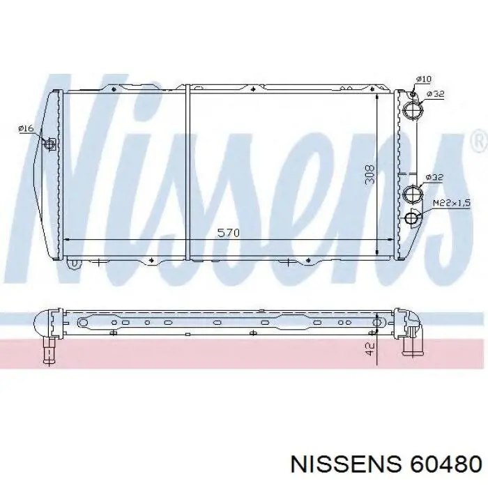 60480 Nissens Refrigeración del motor