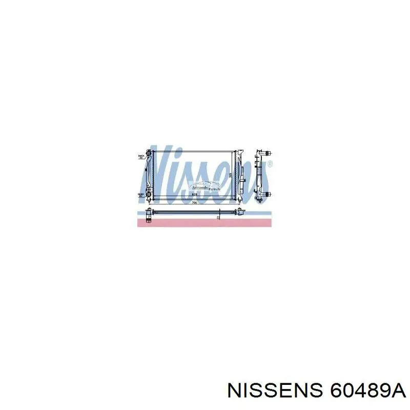 60489A Nissens radiador refrigeración del motor