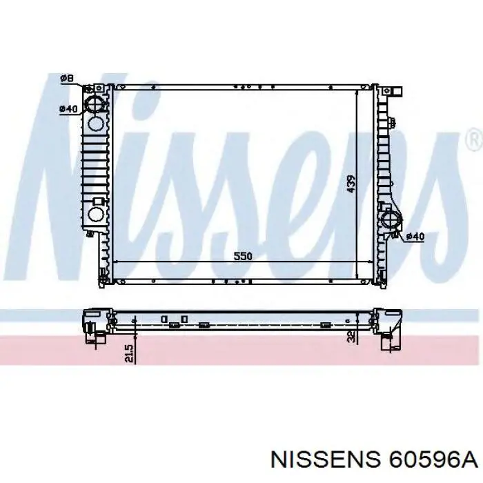 Comprar 60596A Nissens Radiador de auto