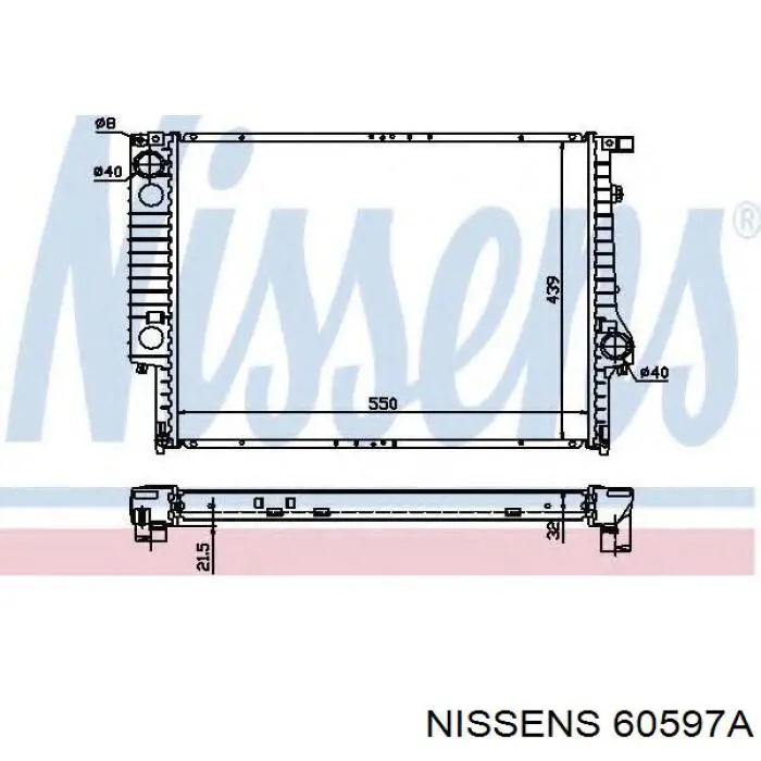 60597A Nissens radiador