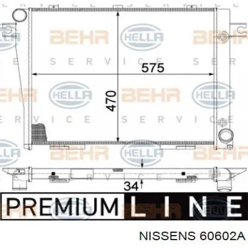 Água radiador Nissens 60602A precio, desde 84,46 EUR