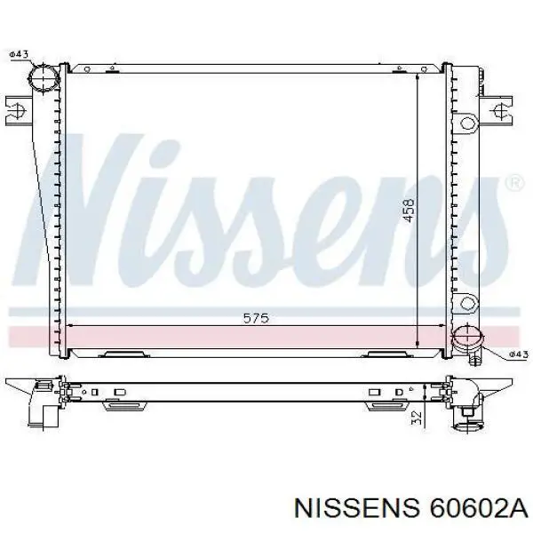 Comprar 60602A Nissens Radiador de auto