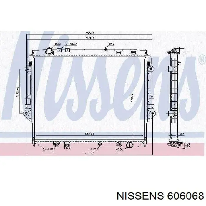 550032 NRF radiador