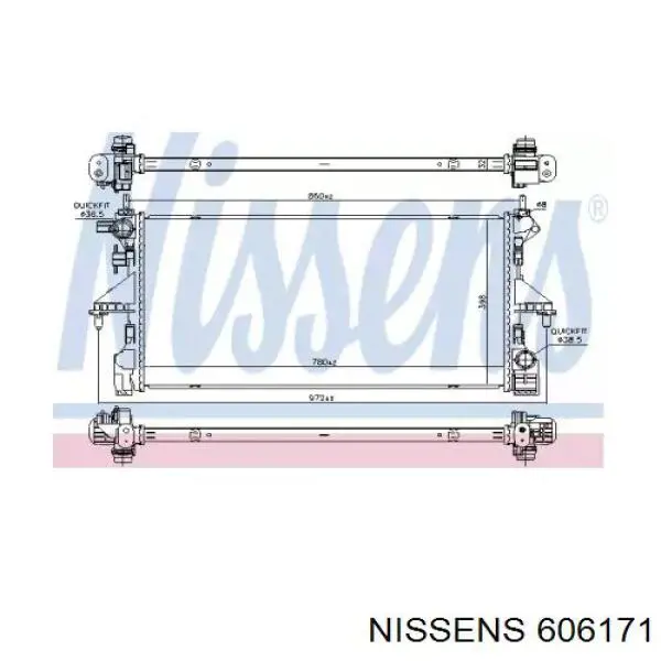 606171 Nissens radiador