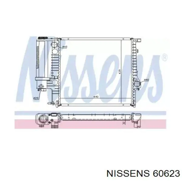 Comprar 60623 Nissens Radiador de auto