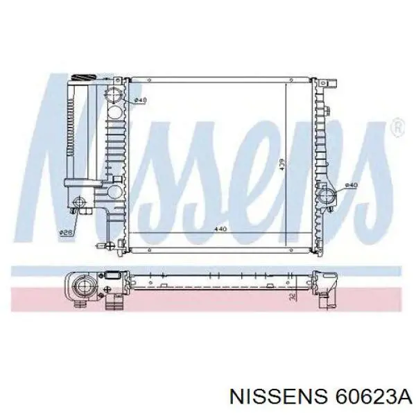 60623A Nissens radiador