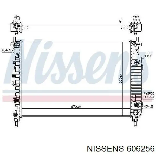 606256 Nissens radiador de calefacción