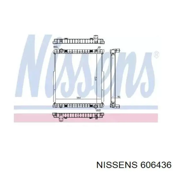 606436 Nissens radiador