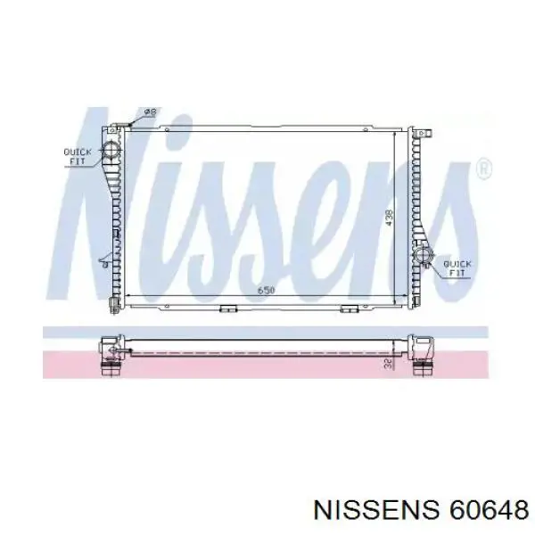 Água radiador Nissens 60648 precio, desde 94,17 EUR