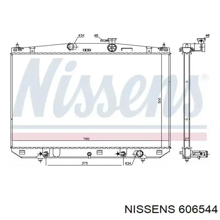 606544 Nissens radiador