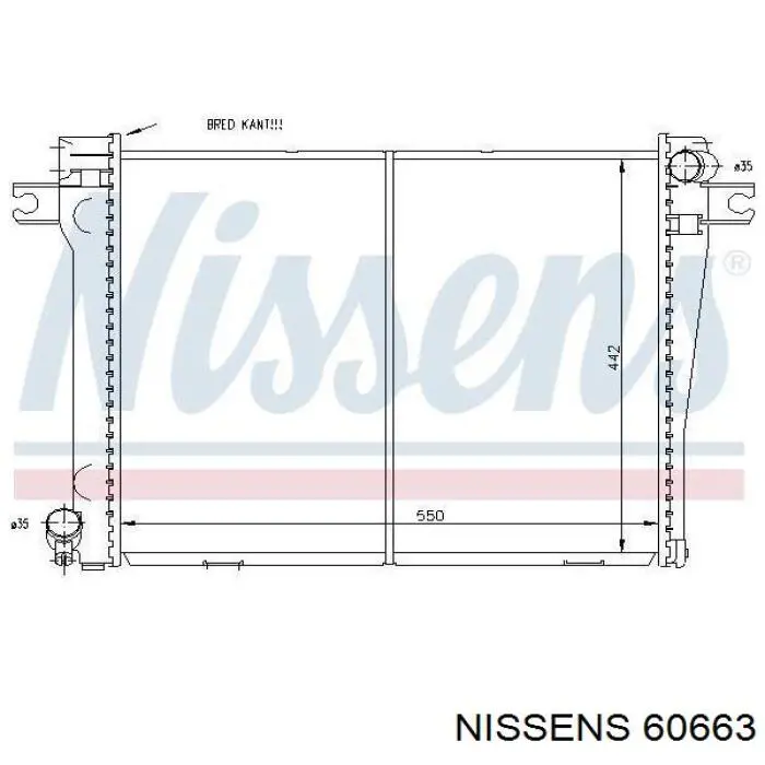 60663 Nissens Refrigeración del motor
