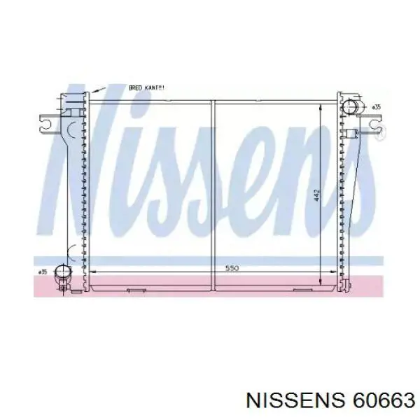 Água radiador Nissens 60663 precio, desde 161,88 EUR