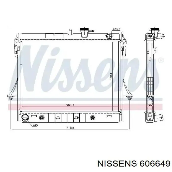 RA2855Q Signeda radiador refrigeración del motor