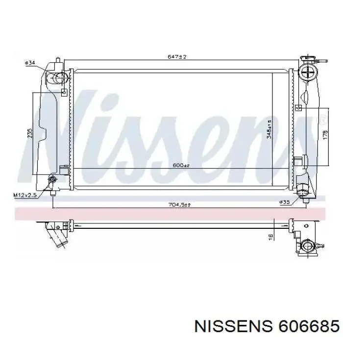606685 Nissens radiador